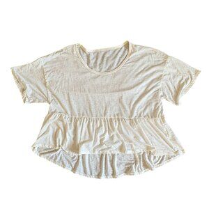American Eagle Womens Light Weight Baby Doll Blouse-Cream-Size XL-GUC